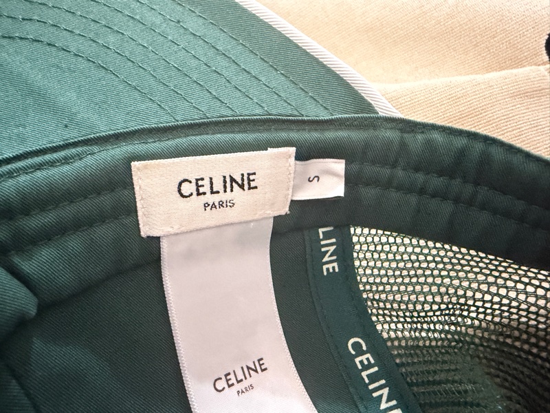 Celine 棒球網帽 深綠色-2