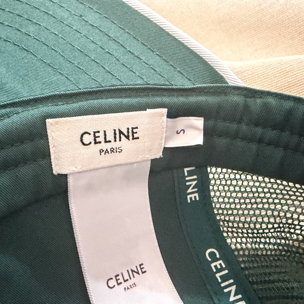Celine 棒球網帽 深綠色-8