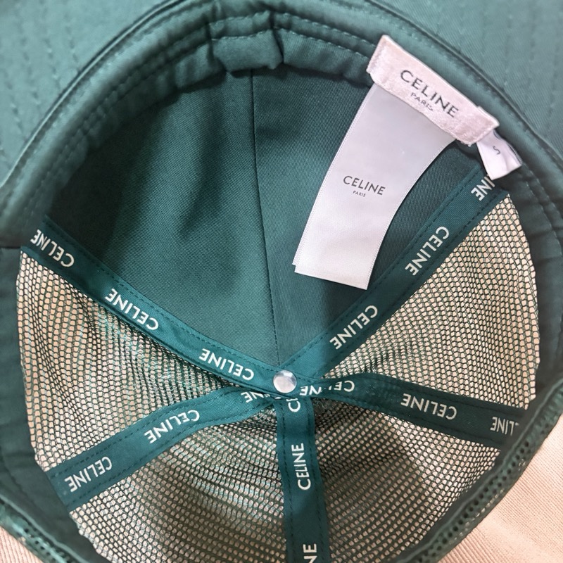 Celine 棒球網帽 深綠色-10