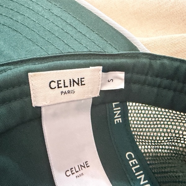 Celine 棒球網帽 深綠色-11