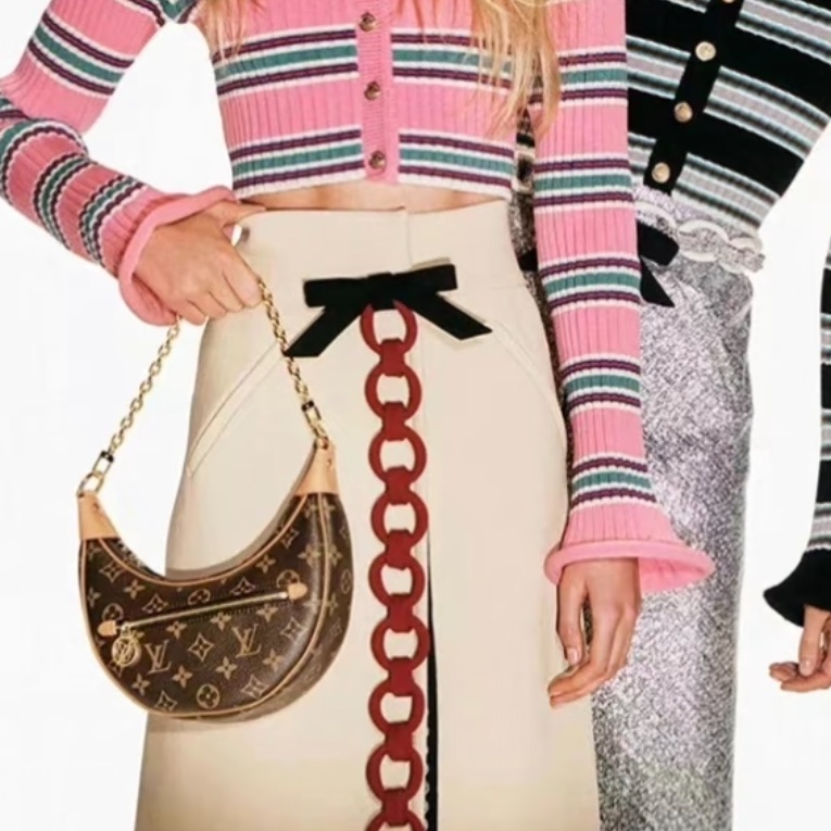 #LOUIS VUITTON路易威登老花LOOP芯片款月亮包🐞附肩帶-7