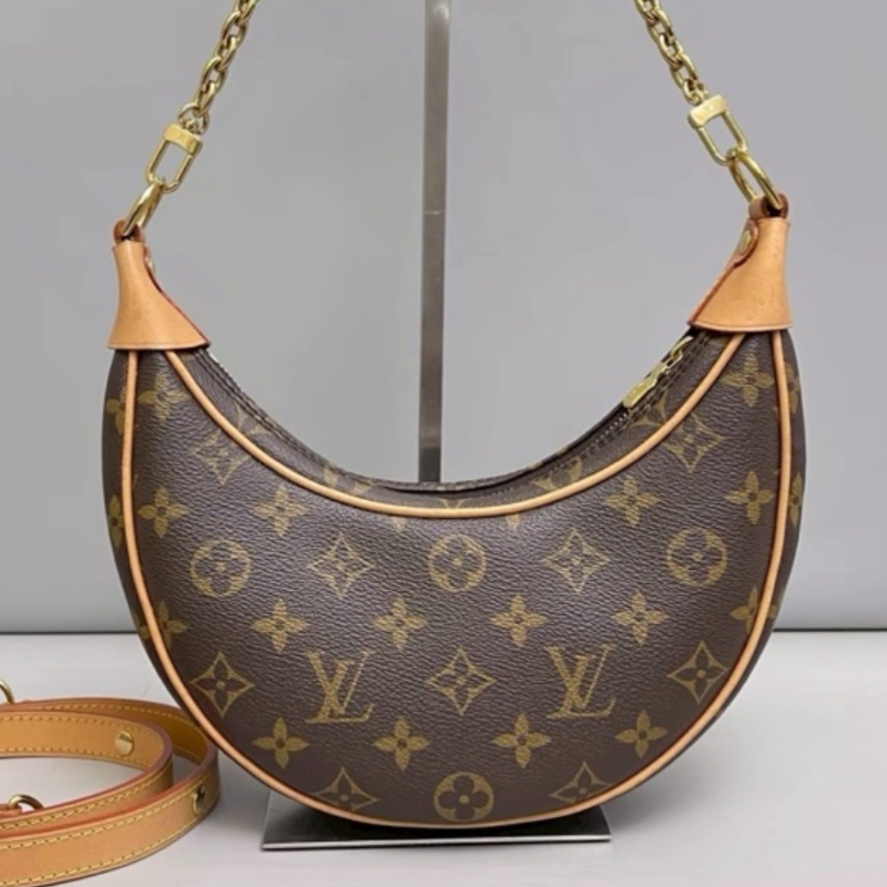 #LOUIS VUITTON路易威登老花LOOP芯片款月亮包🐞附肩帶-11