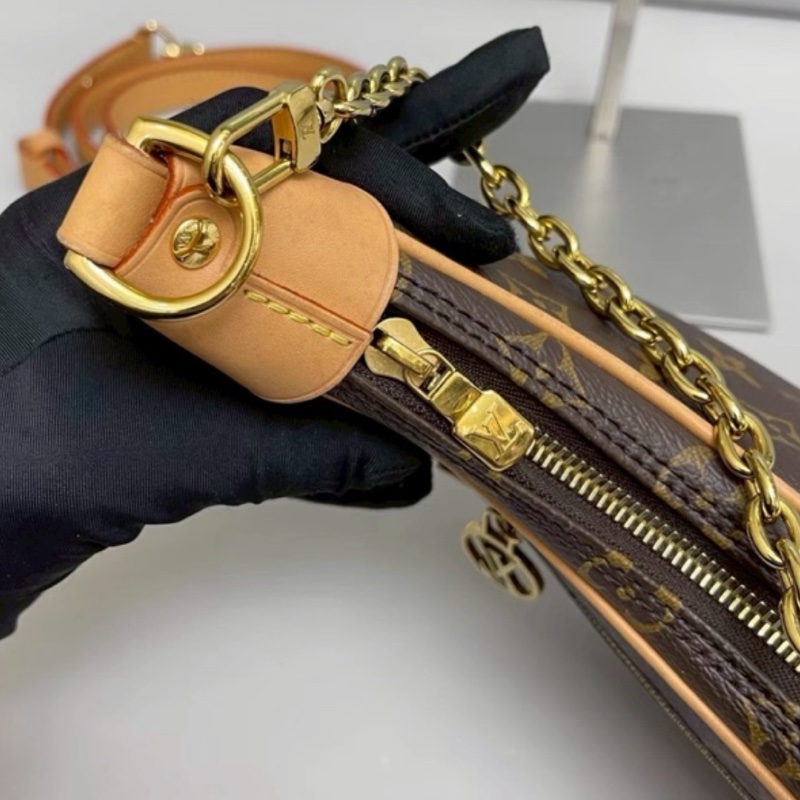 #LOUIS VUITTON路易威登老花LOOP芯片款月亮包🐞附肩帶-16