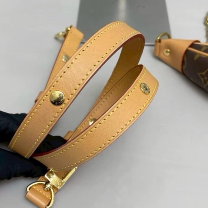 #LOUIS VUITTON路易威登老花LOOP芯片款月亮包🐞附肩帶-17