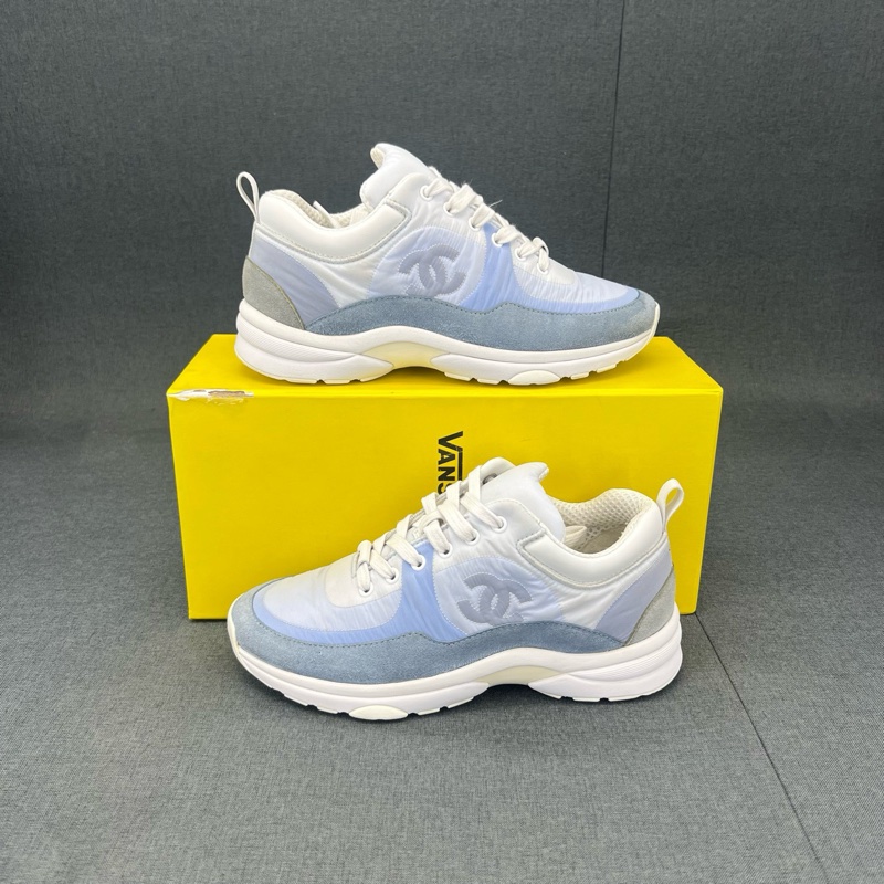 Chanel香奈兒 雙C 白藍休閒鞋 36.5 碼-5