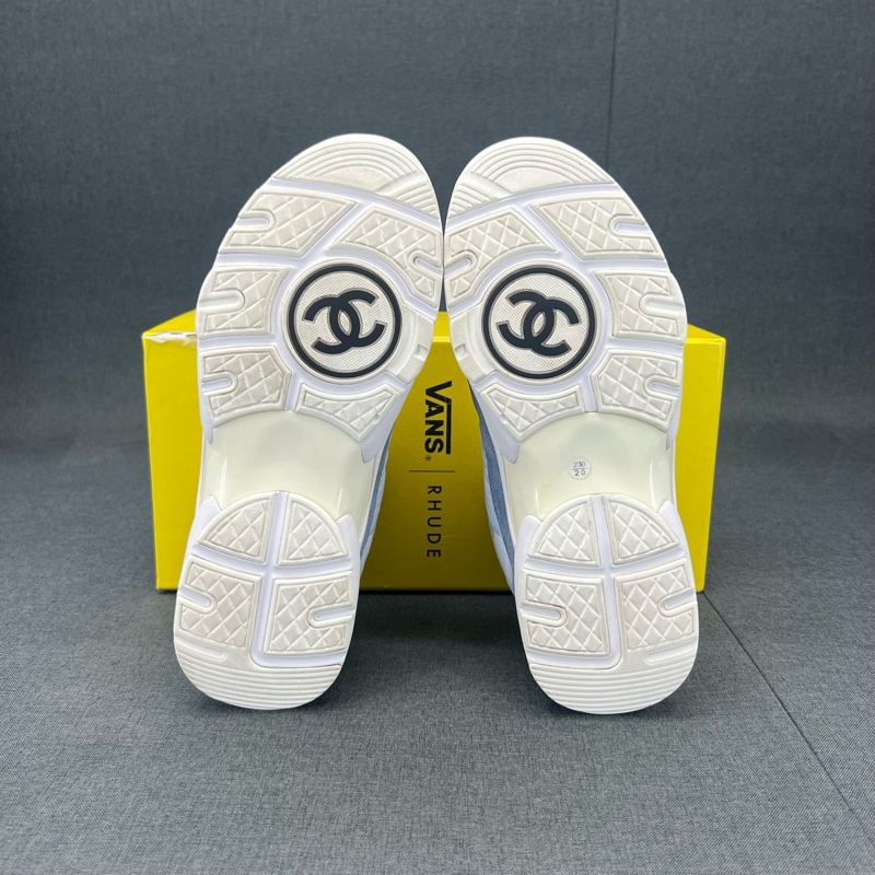 Chanel香奈兒 雙C 白藍休閒鞋 36.5 碼-8