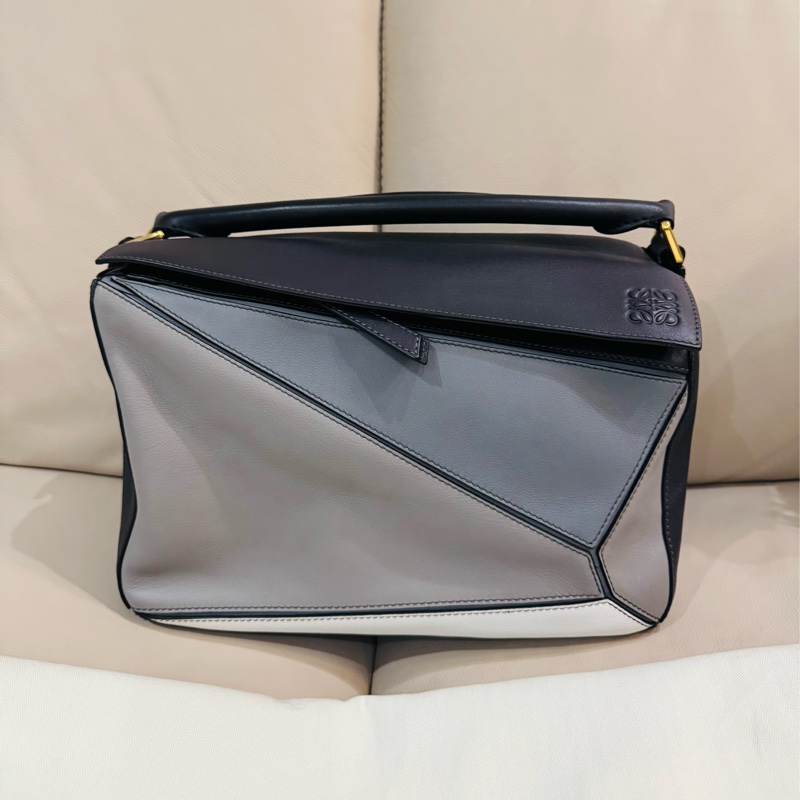 Loewe 羅意威 Puzzle bag 拼圖包/手提包/斜背包/藍色款/大款/97新美品-2