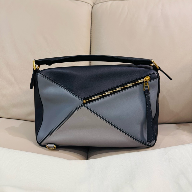 Loewe 羅意威 Puzzle bag 拼圖包/手提包/斜背包/藍色款/大款/97新美品-4