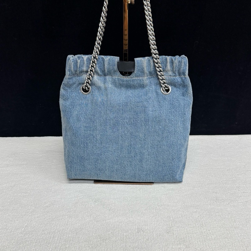 Balenciaga巴黎世家 單寧牛仔小號CRUSH系列購物袋-1