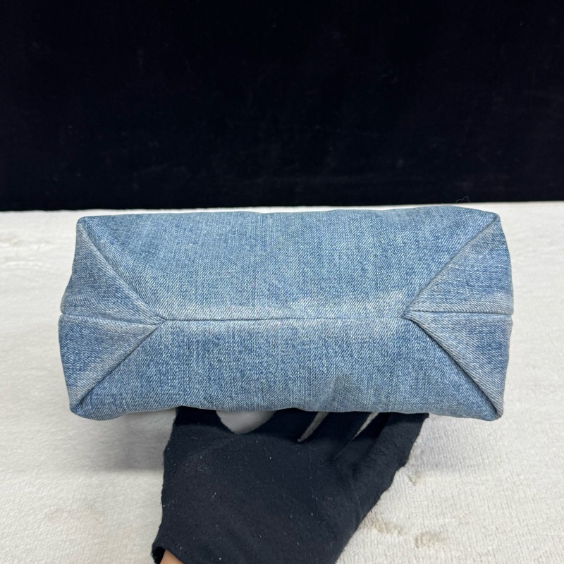 Balenciaga巴黎世家 單寧牛仔小號CRUSH系列購物袋-4