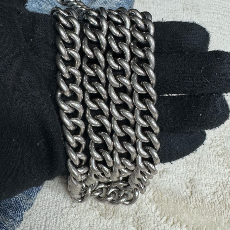 Balenciaga巴黎世家 單寧牛仔小號CRUSH系列購物袋-6
