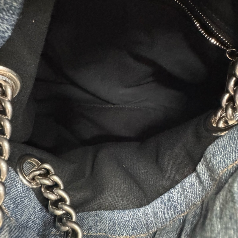 Balenciaga巴黎世家 單寧牛仔小號CRUSH系列購物袋-8