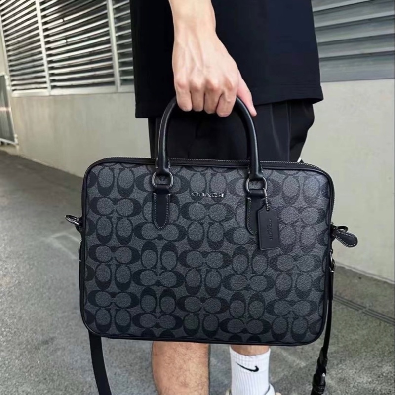 98新COACH蔻馳Graham 39 經典老花 公文包-7