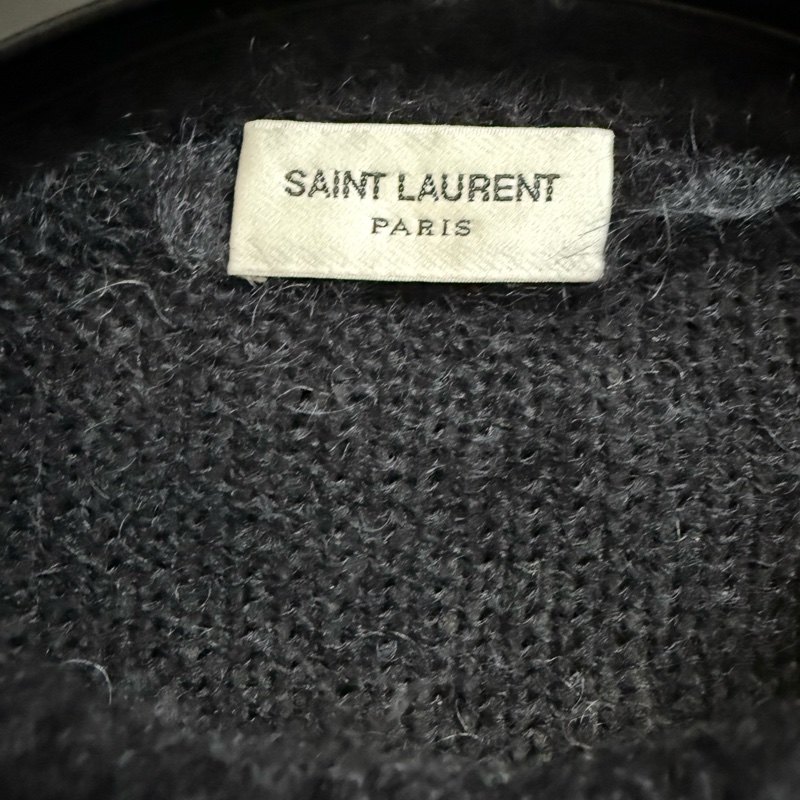 Saint Laurent black and white distressed sweater M 毛衣-5