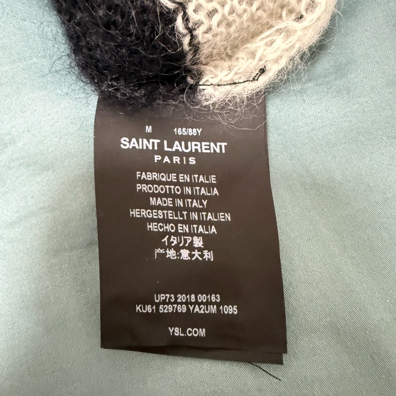 Saint Laurent black and white distressed sweater M 毛衣-6