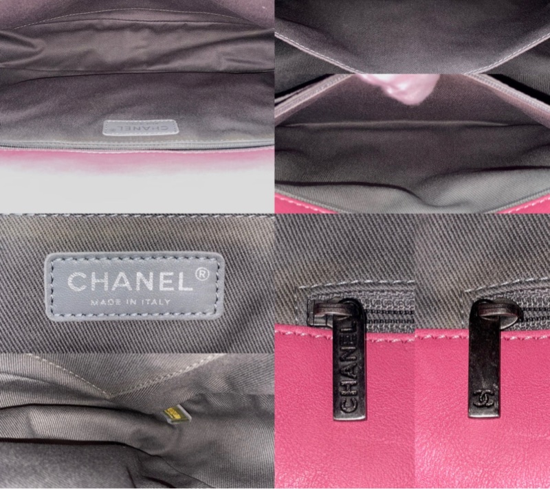 「JL精品代購」98新 Chanel粉色外縫線雙C翻蓋雙鏈條包-11