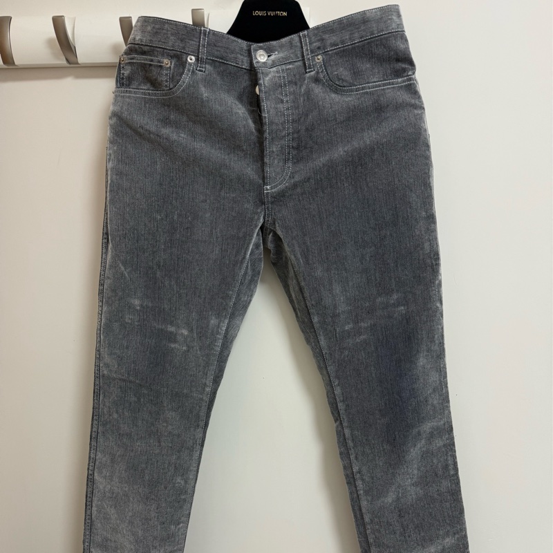 Dior grey velvet slim denim jeans 31 牛仔褲 長褲-1