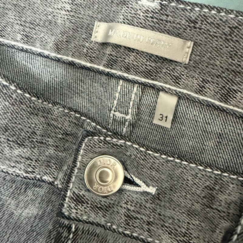 Dior grey velvet slim denim jeans 31 牛仔褲 長褲-4