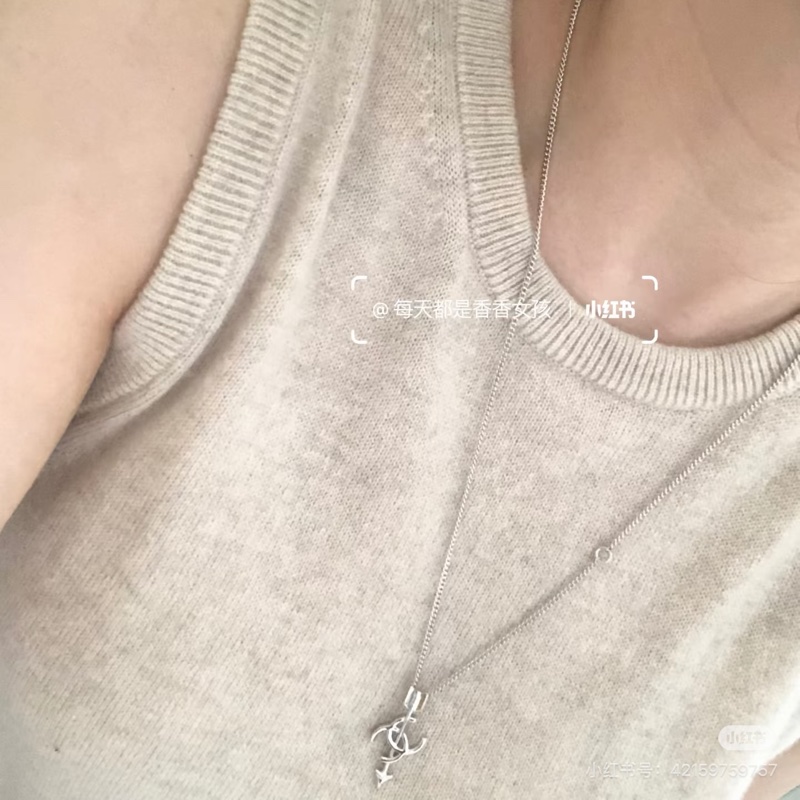 Chanel 銀色邱比特💘一箭穿心項鏈 26S全新-2