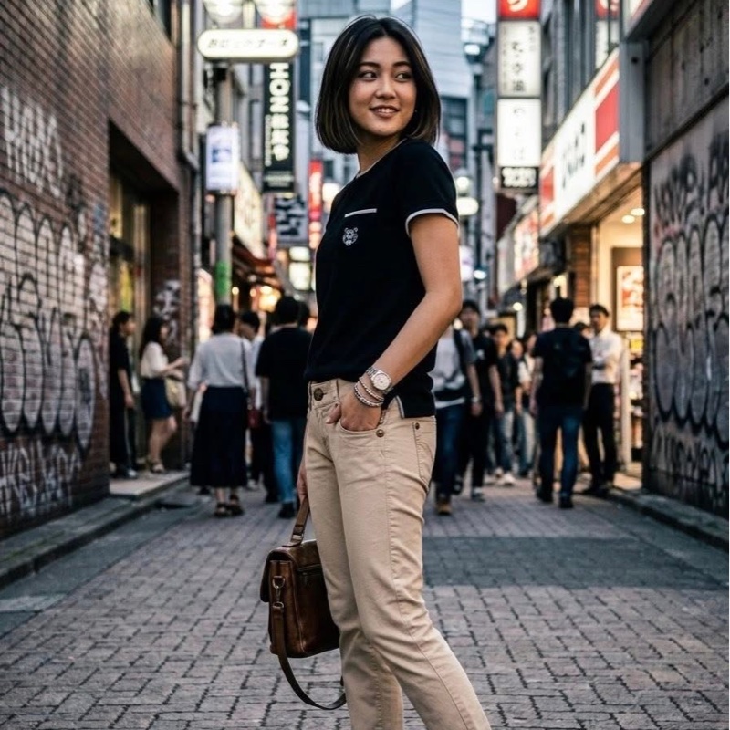 KENZO虎頭刺繡口袋滾邊上衣 黑色-1