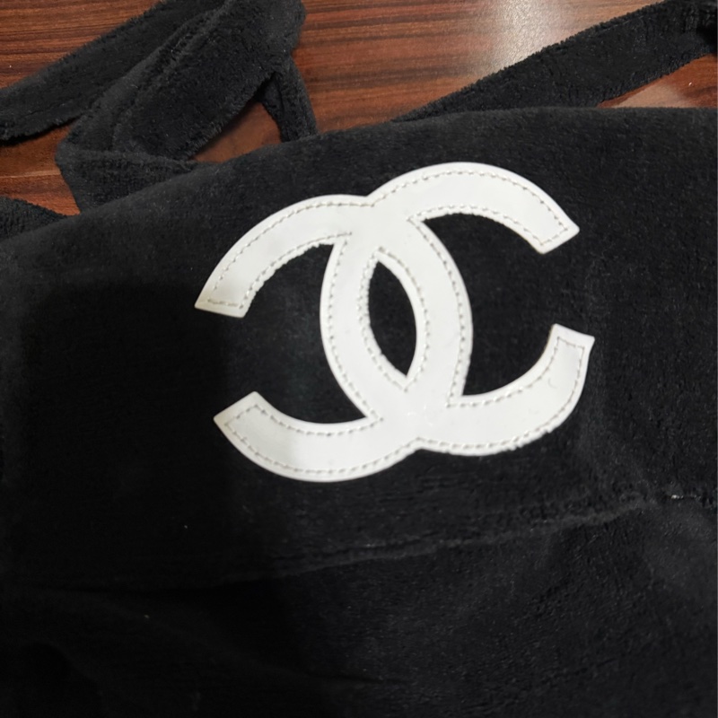 CHANEL Vintage 大CC 毛巾布 腰包 斜背包-1