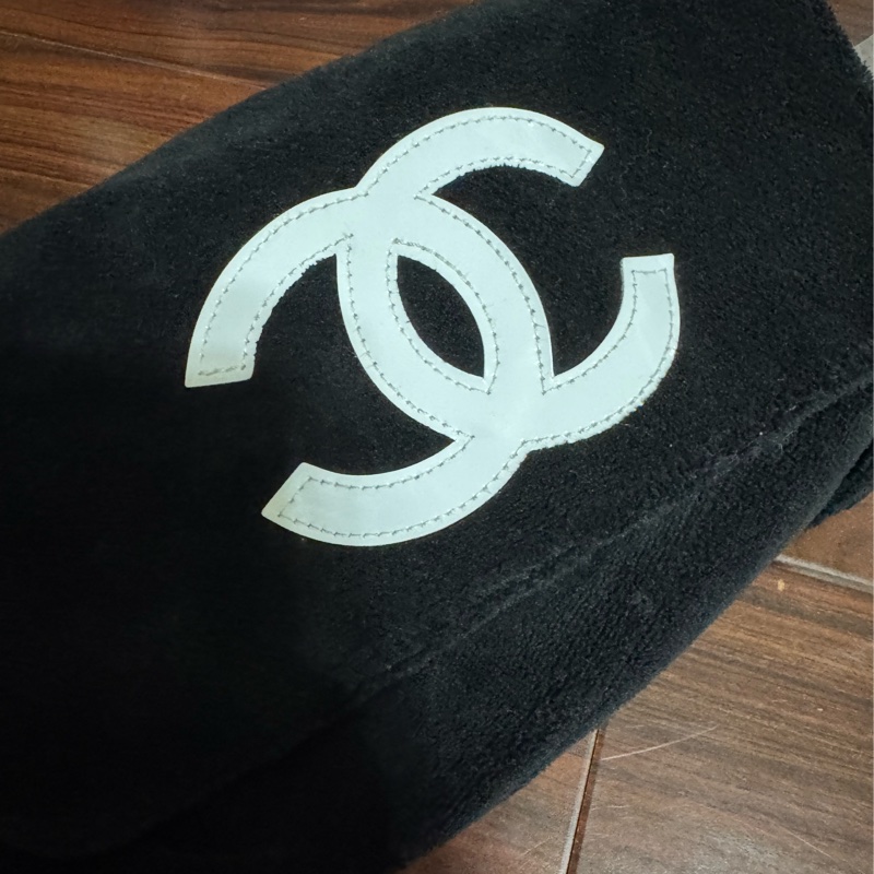 CHANEL Vintage 大CC 毛巾布 腰包 斜背包-3