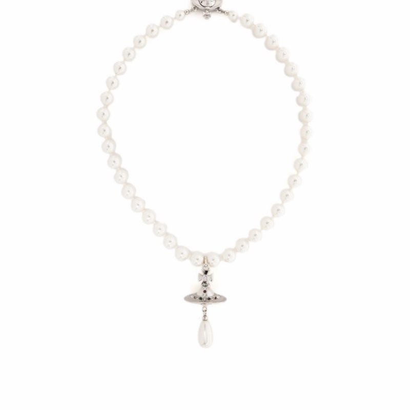 Vivienne Westwood 女士 珍珠吊墜項圈均碼碼-5