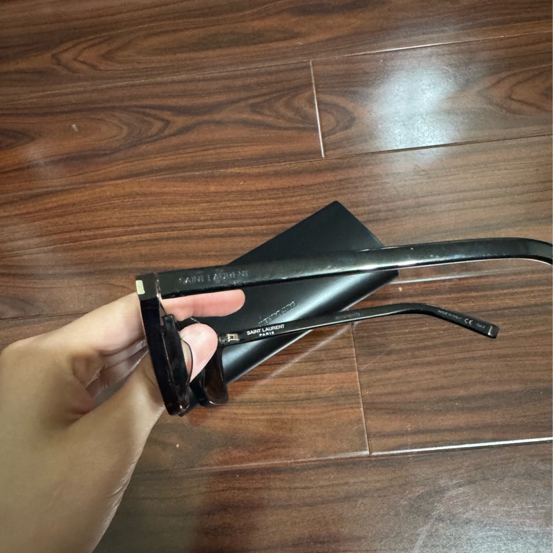 Saint Laurent YSL 方框太陽眼鏡 黑色 粗框 正品 二手 附盒-1