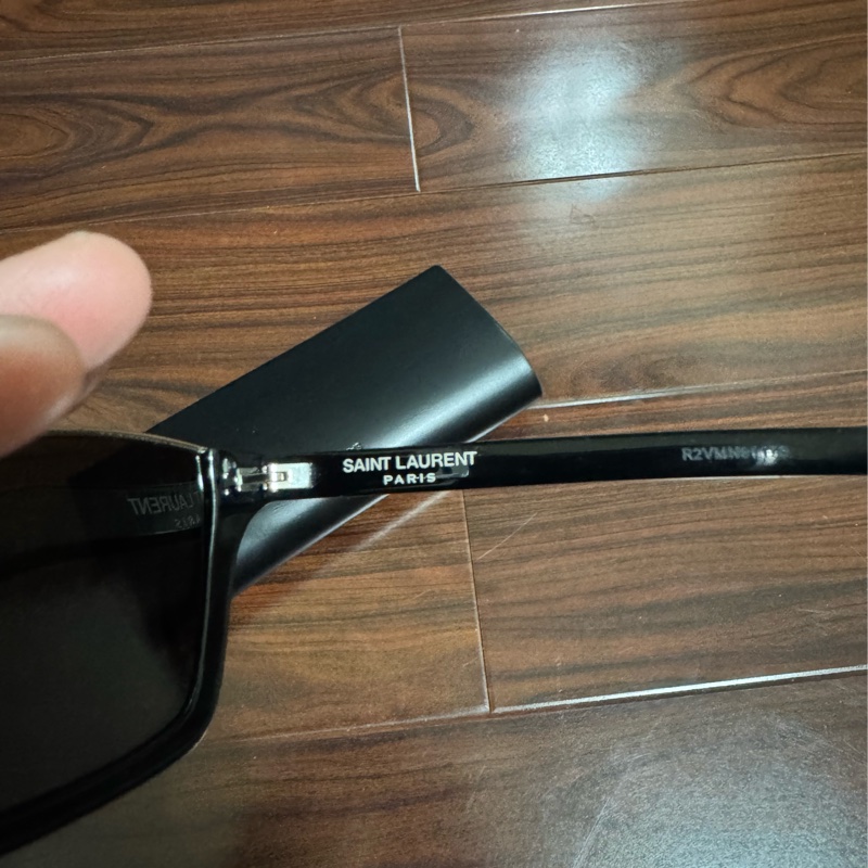 Saint Laurent YSL 方框太陽眼鏡 黑色 粗框 正品 二手 附盒-2
