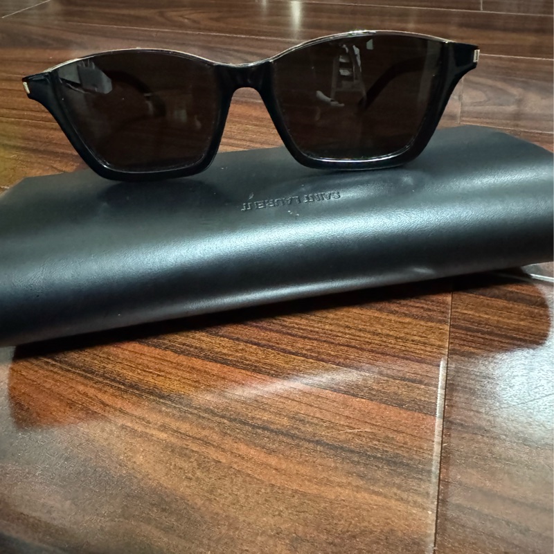 Saint Laurent YSL 方框太陽眼鏡 黑色 粗框 正品 二手 附盒-4