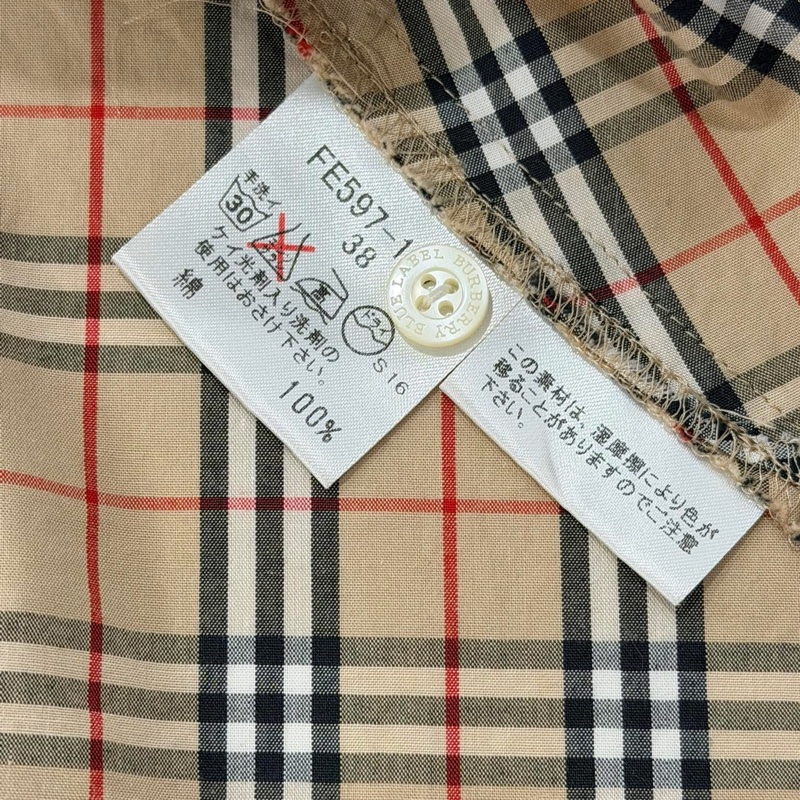BURBERRY 藍標 經典格紋反折袖戰馬口袋襯衫-9