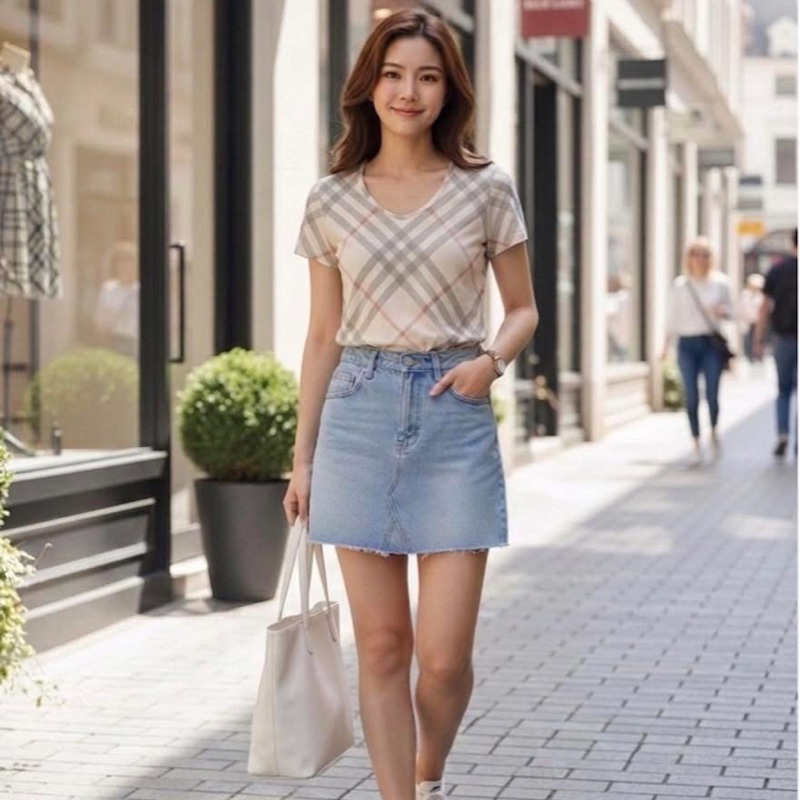 BURBERRY 倫敦 格紋短袖上衣-1