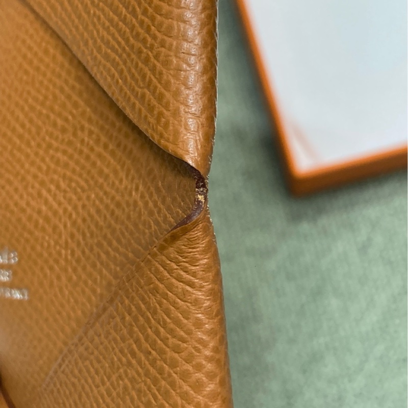 【97新 ✨ 全網最低價！】 愛馬仕 Hermes calvi  卡包 金棕色 有盒 可送禮（下單前先詢問庫存❗️❗️）-2