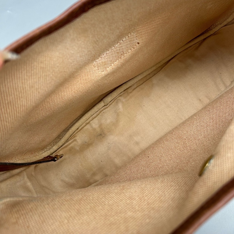 【90新 ✨ 全網最低價!】 中古Hermes愛馬仕 單肩包 斜挎包 金扣 經典款式 帆布拼牛皮 (下單前先詢問庫存❗️❗️)-9