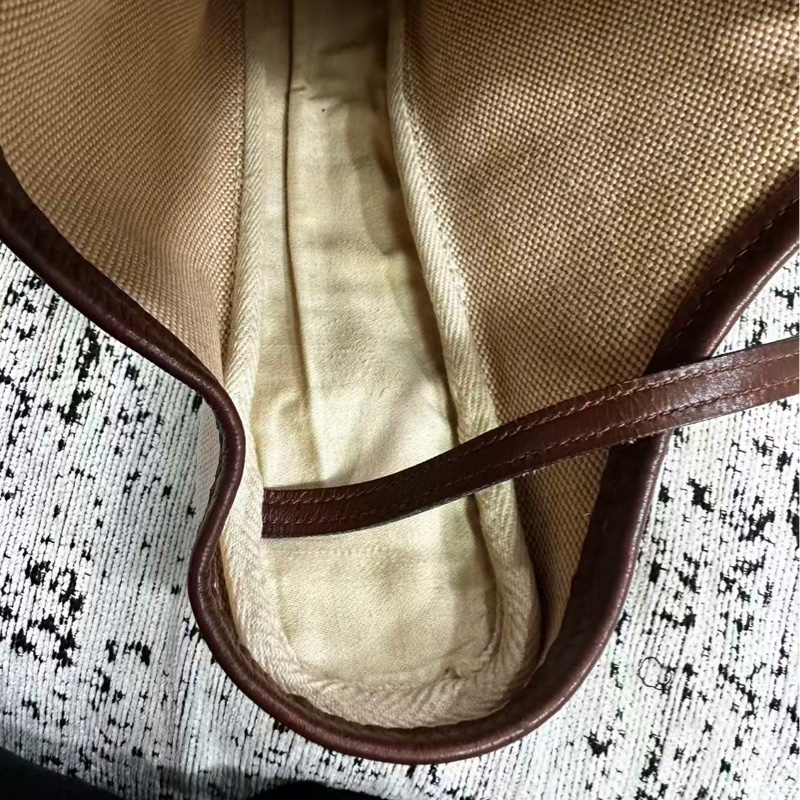 【90新 ✨ 全網最低價!】 中古Hermes愛馬仕 單肩包 斜挎包 金扣 經典款式 帆布拼牛皮 (下單前先詢問庫存❗️❗️)-21