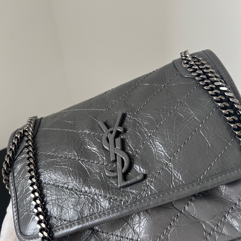 ✨Saint Laurent Niki 灰色小號 99新🩶-1