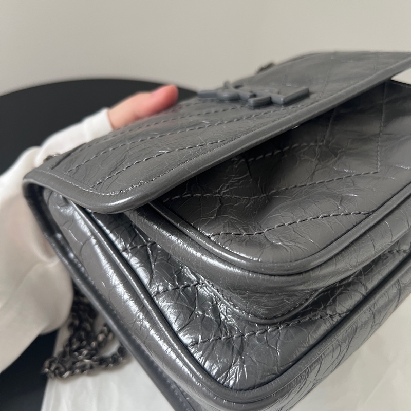 ✨Saint Laurent Niki 灰色小號 99新🩶-6