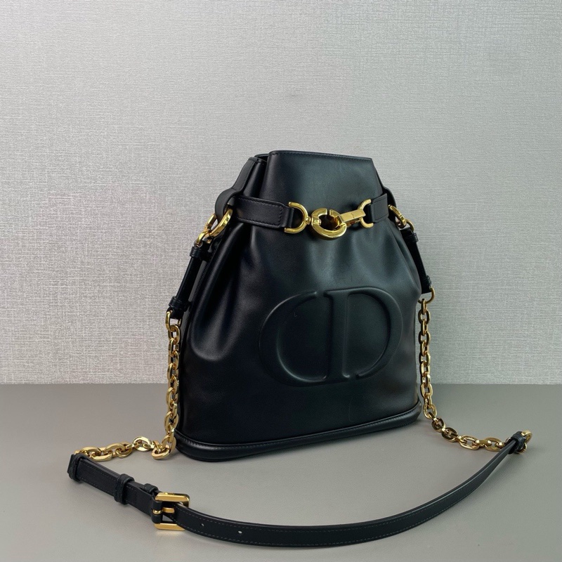 ✨Dior 黑金牛皮水桶包 C’est系列 98新🖤-3