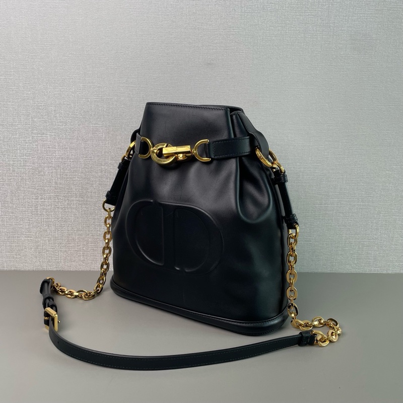 ✨Dior 黑金牛皮水桶包 C’est系列 98新🖤-4