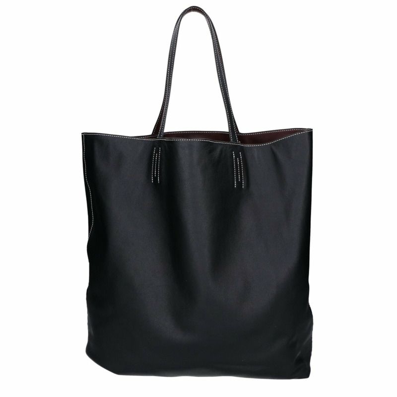 愛馬仕 Double Sens 38 Maxi Swift 雙面托特包(黑色/酒紅色)- 女士(□R 印章)-2