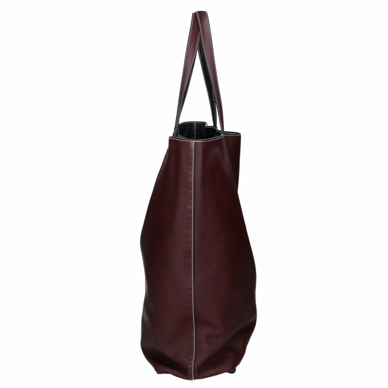 愛馬仕 Double Sens 38 Maxi Swift 雙面托特包(黑色/酒紅色)- 女士(□R 印章)-7