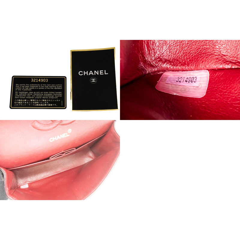 【日本直送】香奈兒經典雙蓋10吋鏈條單肩背包,黑色羊皮-8