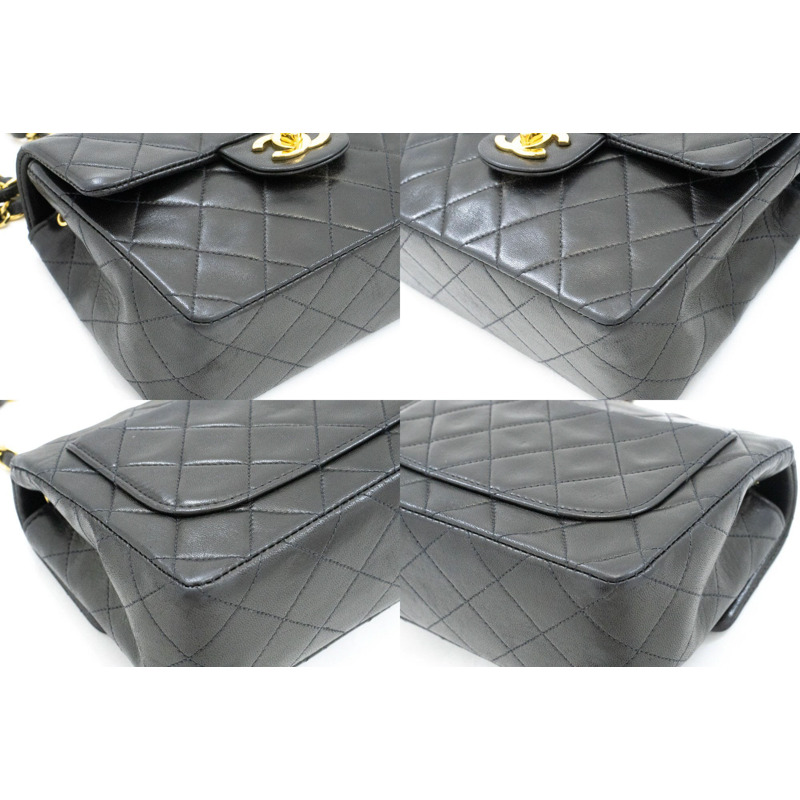 【日本直送】香奈兒迷你方形小鏈條肩背包/斜背包,黑色羊羔絨-5