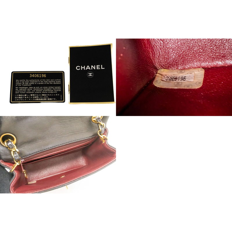 【日本直送】香奈兒迷你方形小鏈條肩背包/斜背包,黑色羊羔絨-8