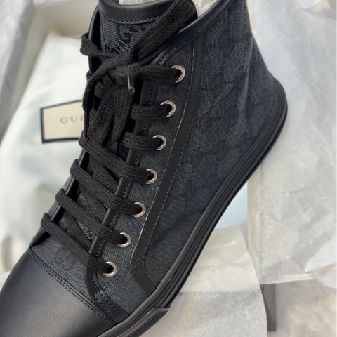 Gucci老花帆布鞋 黑色