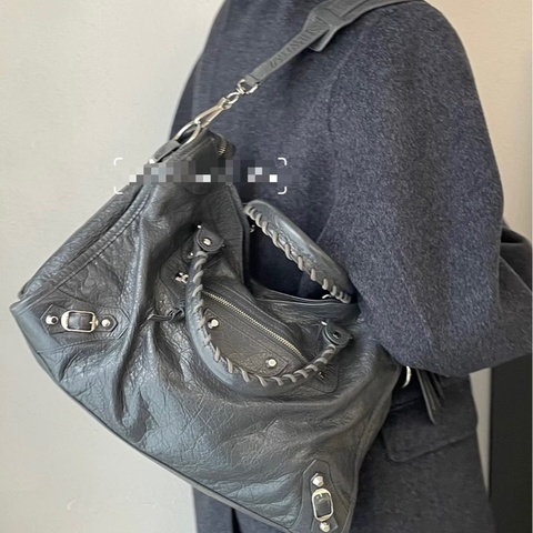 Balenciaga Classic City bag 鐵灰色機車包