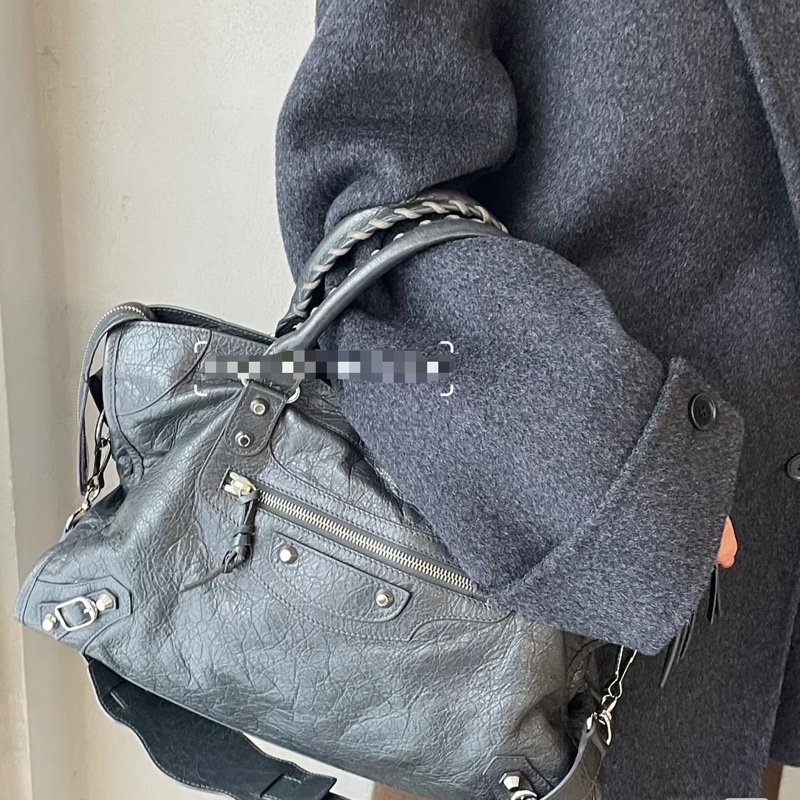 Balenciaga Classic City bag 鐵灰色機車包-2