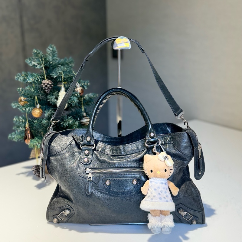 Balenciaga Classic City bag 鐵灰色機車包-3