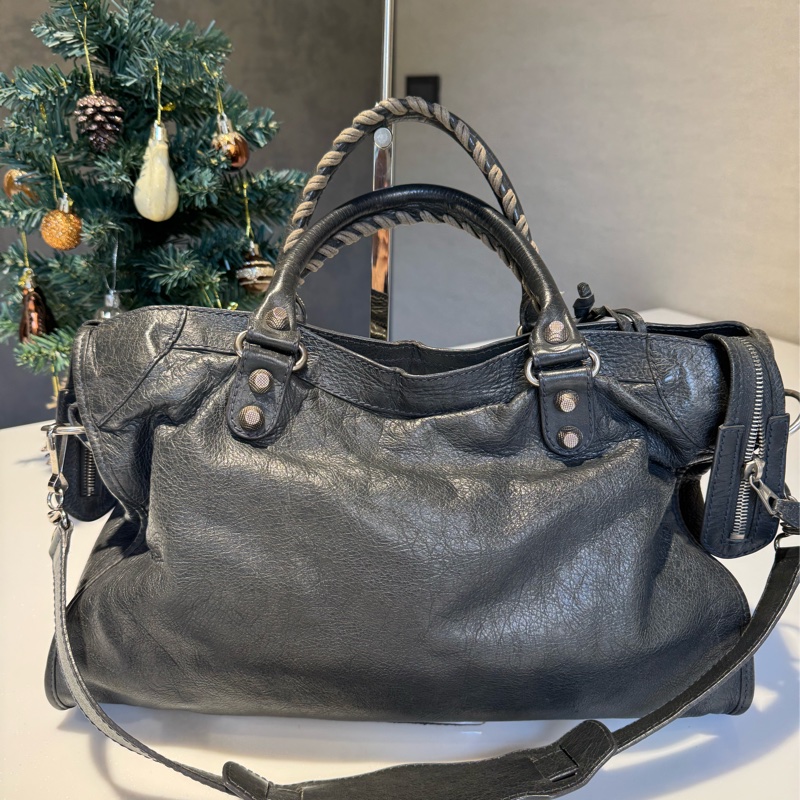 Balenciaga Classic City bag 鐵灰色機車包-5