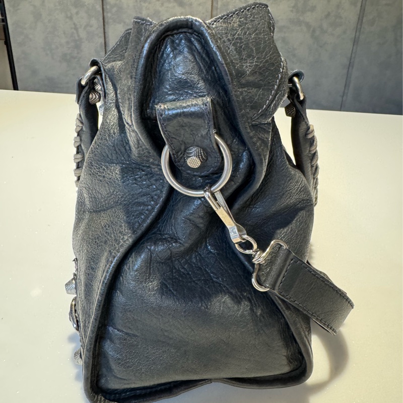 Balenciaga Classic City bag 鐵灰色機車包-7